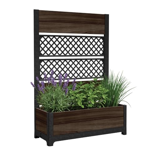 Keter 26-Gallon Outdoor Planter Box with Privacy Screen and Trellis: $188.89