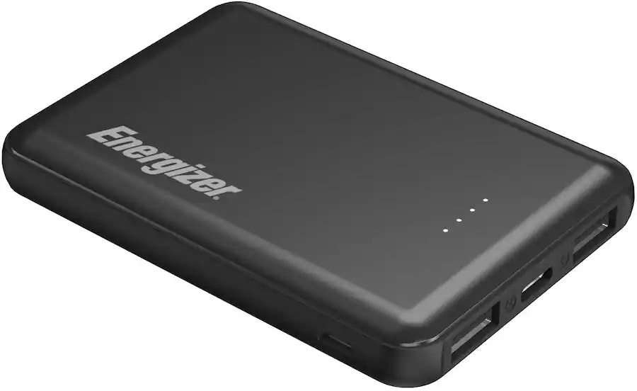 Energizer Max 5000mAh Ultra-Slim 3-Port USB-C Portable Charger Power Bank: $12