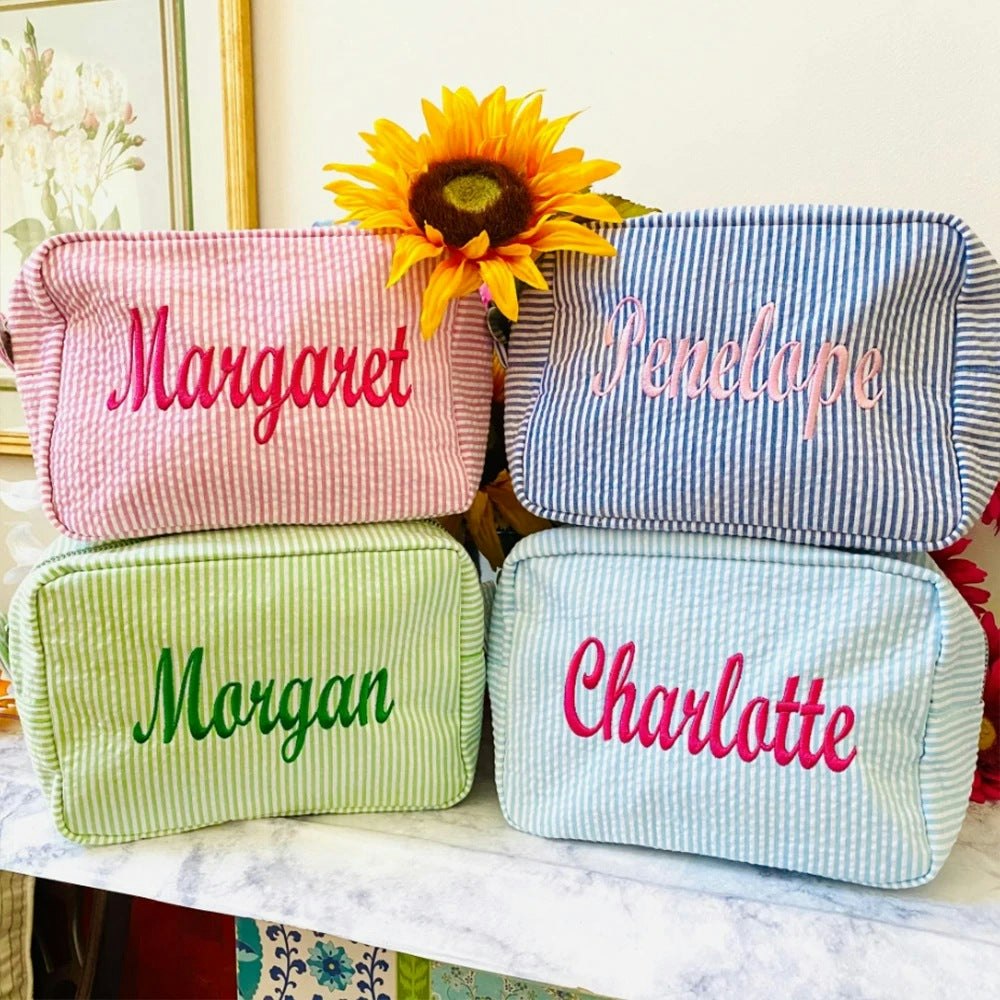 Monogrammed Embroidered Name Cosmetic Bag: $6.98
