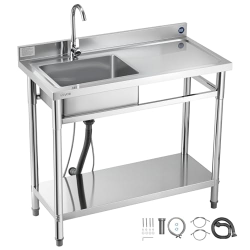 Vevor 39.4 x 19.7-Inch Stainless Steel Utility Sink: $170.91 Vevor 39.4 x 19.7-Inch Stainless Steel Utility Sink: $170.91