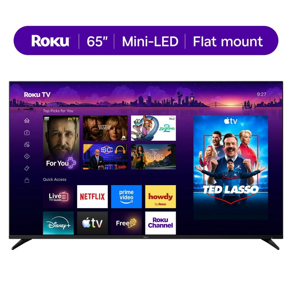 Roku Pro Series 65-inch 4K HDR QLED Mini-LED Smart TV: $848