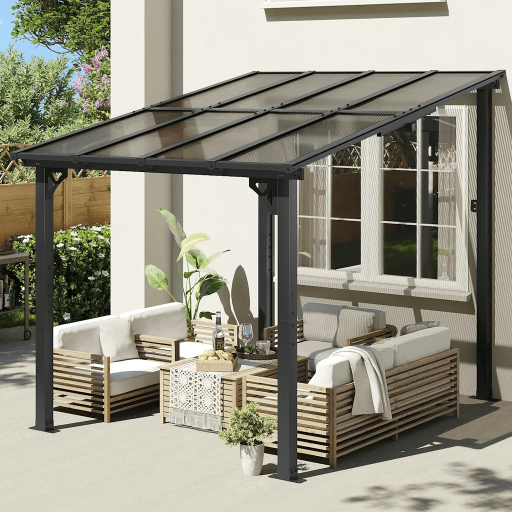 Aoxun 8x10-Foot Wall-Mounted Gazebo: $210 Aoxun 8x10-Foot Wall-Mounted Gazebo: $210