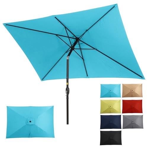 Sunvivi 6.5 x 10-Foot Rectangular Patio Umbrella: $52.95