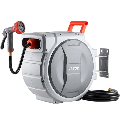 Vevor 1/2-inch x 100-foot Retractable Wall-Mounted Garden Hose Reel: $80.72 Vevor 1/2-inch x 100-foot Retractable Wall-Mounted Garden Hose Reel: $80.72