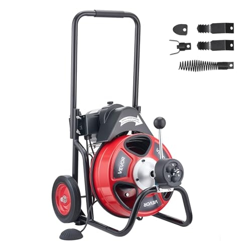 Vevor 100-Foot x 1/2-Inch Auto-Feed Sewer Snake Drain Cleaner: $297.42 Vevor 100-Foot x 1/2-Inch Auto-Feed Sewer Snake Drain Cleaner: $297.42