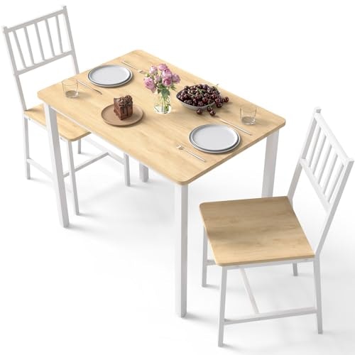 Yafylly 3-Piece Small Space Dining Table Set: $98.99 Yafylly 3-Piece Small Space Dining Table Set: $98.99