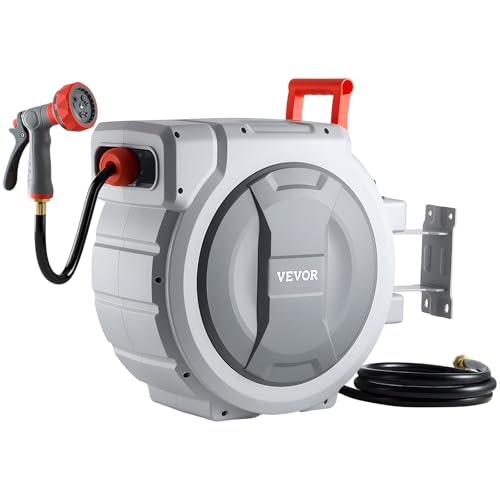 Vevor 1/2-inch x 130-foot Retractable Garden Hose Reel: $92.18