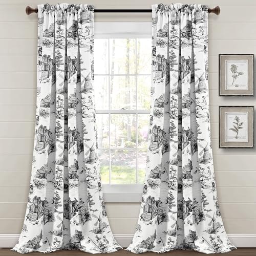 Lush Decor French Country Toile Light Filtering Window Curtain Panel 2-Pack: $26.61 Lush Decor French Country Toile Light Filtering Window Curtain Panel 2-Pack: $26.61