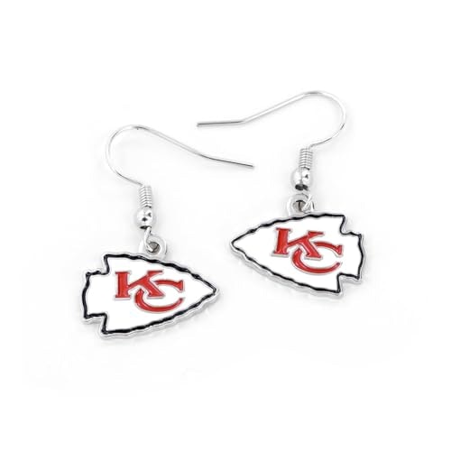 Aminco Kansas City Chiefs Logo Dangler Earrings 2.5": $4.10 Aminco Kansas City Chiefs Logo Dangler Earrings 2.5": $4.10