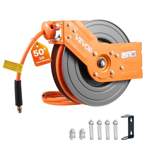 Vevor 3/8-Inch x 50-Foot Retractable Air Hose Reel: $71.32 Vevor 3/8-Inch x 50-Foot Retractable Air Hose Reel: $71.32