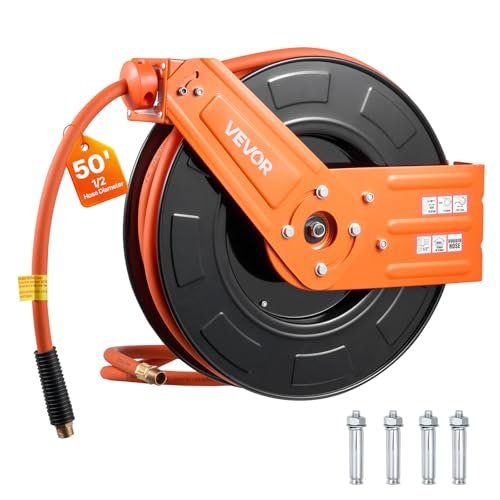 Vevor 1/2-Inch x 50-Foot Retractable Air Hose Reel: $93.49 Vevor 1/2-Inch x 50-Foot Retractable Air Hose Reel: $93.49