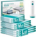 Songmics Vacuum Storage Bags 9-Pack w/ Electric Pump for $20 + free shipping w/ Prime