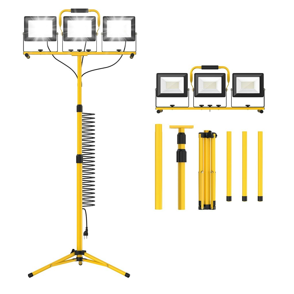 3-Head LED 21,000-Lumen Work Light: $50