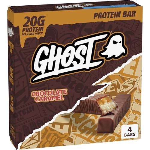 Ghost Chocolate Caramel Protein Bar 4-Pack: $8.09