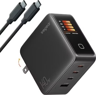 Wegear 140W 4-Port GaN USB-C Wall Charger with Cable for $35 + free shipping w/ Prime