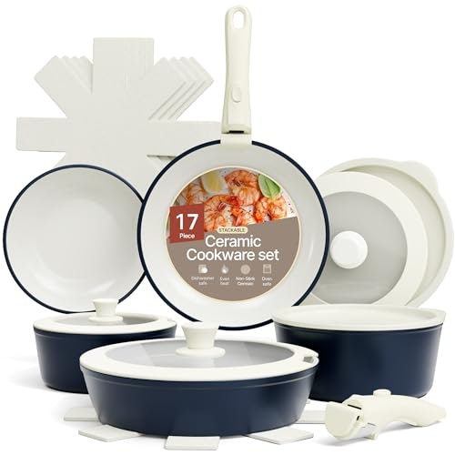 Bakken 17-Piece Ceramic Coated Aluminum Cookware Set: $79.99