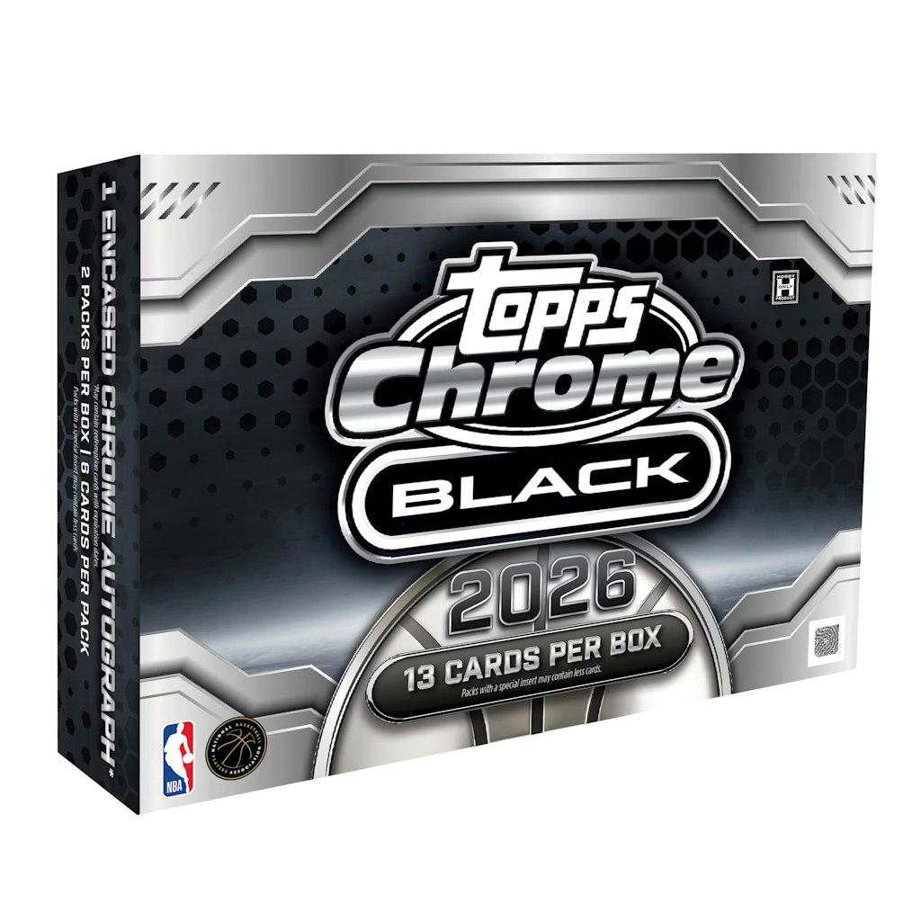 2025/26 Topps Chrome Black Basketball Factory Sealed Hobby Box: $359.99 App-Only