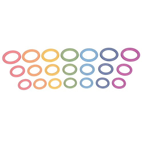 Tickit Rainbow Wooden Rings 21-Piece Set: $17.59