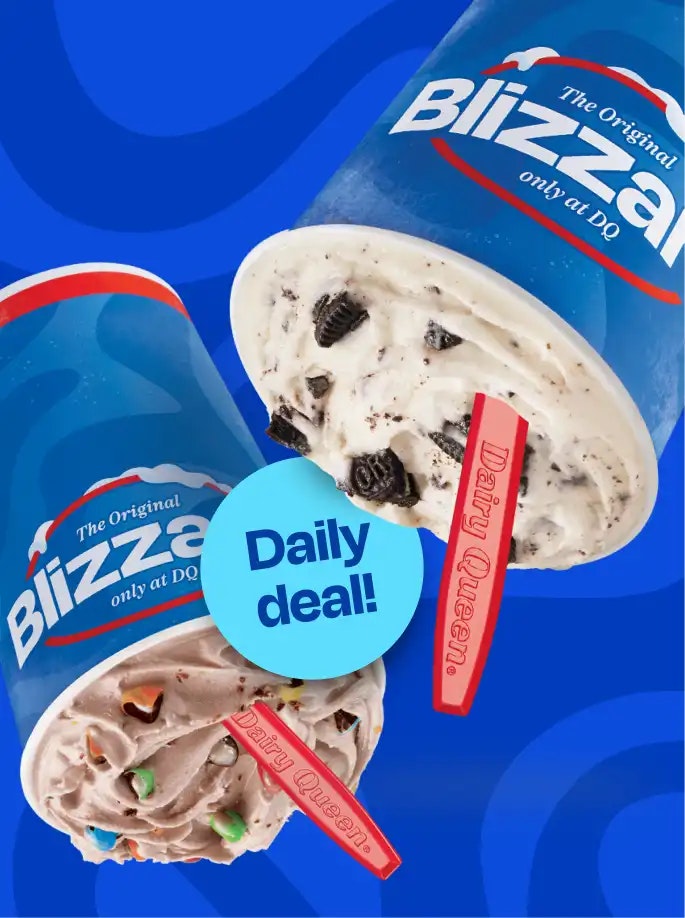 Dairy Queen Blizzards: Buy one get one for 99c Dairy Queen Blizzards: Buy one get one for 99c