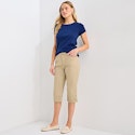 St. John's Bay Secretly Slender Mid Rise Capri Pant for $12 + free shipping w/ $49