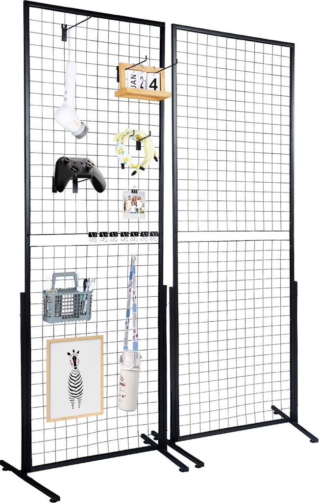 Vevor/SucceBuy Double-Sided Gridwall Panel Display Rack w/ Hooks 2-Pack: $31.96