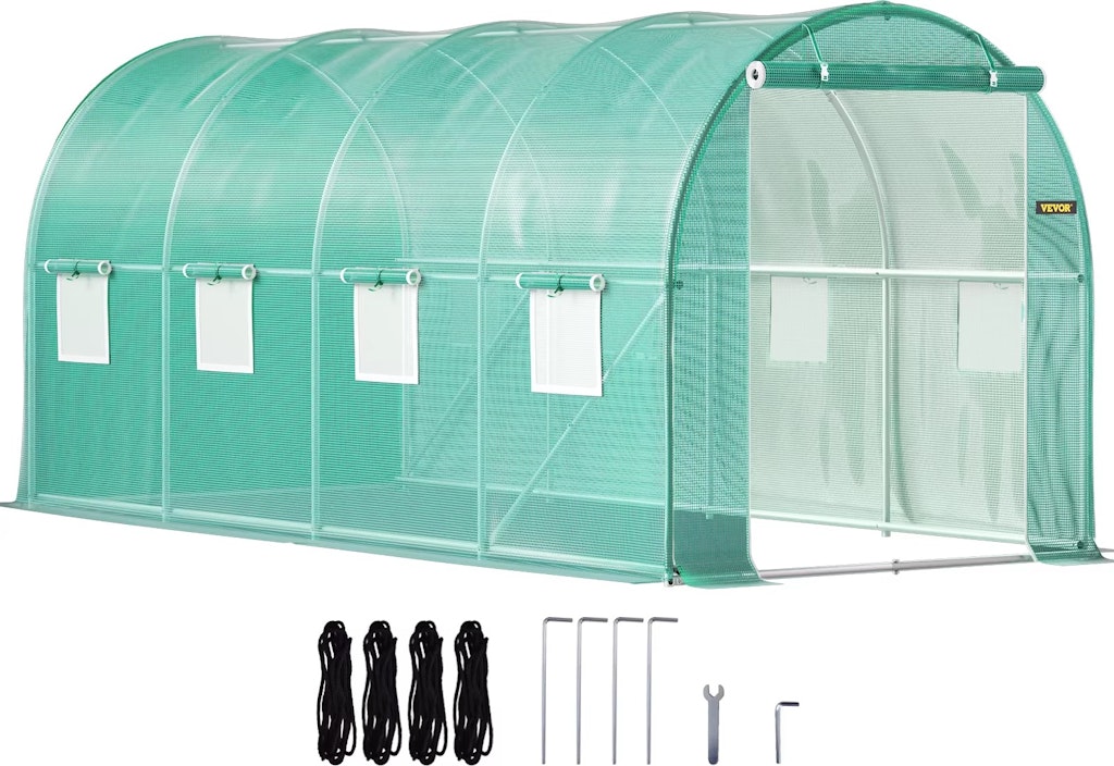 Vevor/SucceBuy 10x7x7-Foot Walk-in Tunnel Greenhouse w/ Galvanized Frame: $50.37