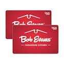 Two $50 Bob Evans eGift Cards ($100 Value) for $80 + email delivery