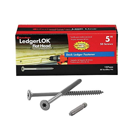 FastenMaster LedgerLok 5-Inch Flat Head Wood Screw 50-Count Box: $52.21 FastenMaster LedgerLok 5-Inch Flat Head Wood Screw 50-Count Box: $52.21