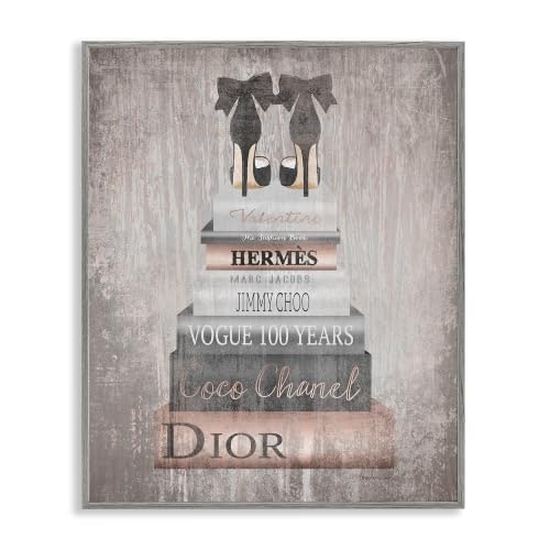 Book Stack Heels Metallic Pink Framed Giclee Art: $14.61 Book Stack Heels Metallic Pink Framed Giclee Art: $14.61