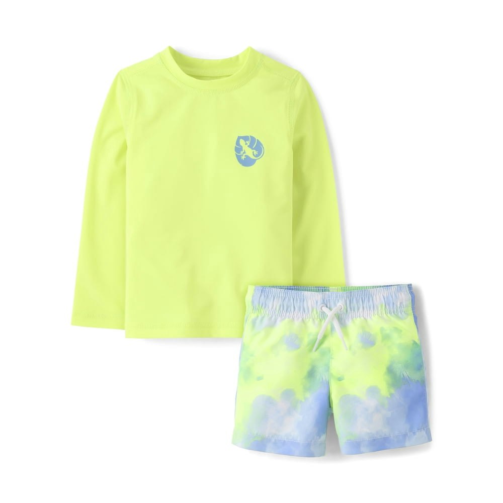 The Children's Place Baby & Toddler Boys 2-Piece Long Sleeve Swimsuit Set: $11.09
