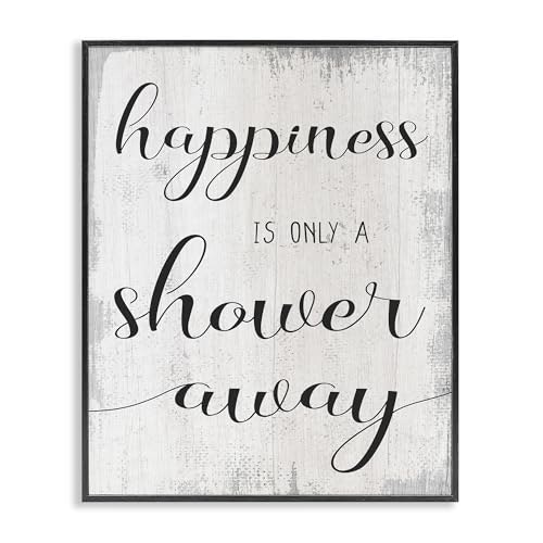 Stupell Industries Happiness is a Shower Away Framed Giclee Art 24x30-Inch: $59.21
