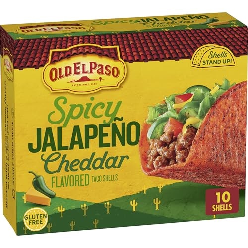 Old El Paso Spicy Jalapeno Cheddar Stand N Stuff Taco Shells 10-Count: $2.39