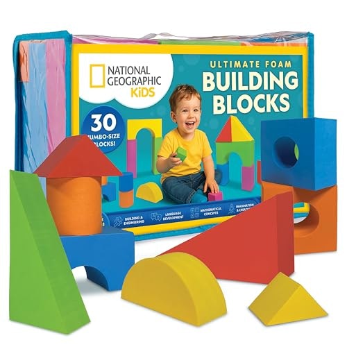 National Geographic Kids 30-Piece Jumbo Foam Building Blocks: $34.99