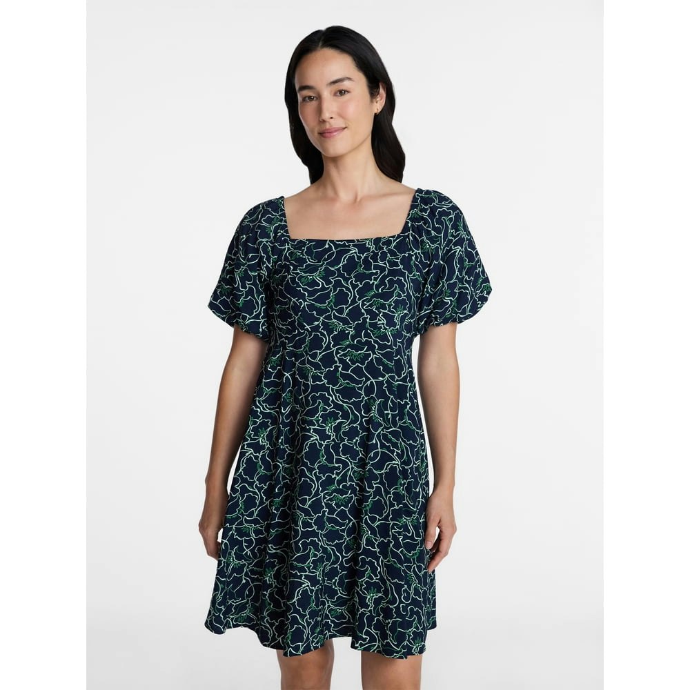 Time and Tru Women's Puff Sleeve Mini Dress: $8.61 Time and Tru Women's Puff Sleeve Mini Dress: $8.61