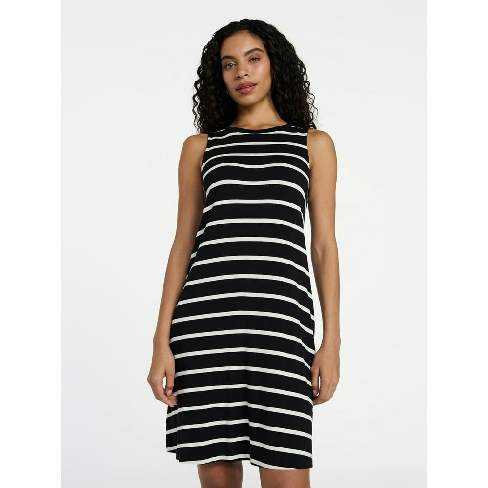 Time and Tru Women's Sleeveless Knit Swing Dress: $8.18