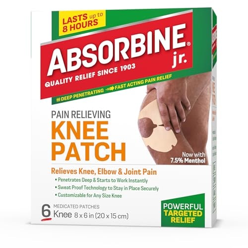 Absorbine Jr. Menthol and Camphor Knee Pain Relief Patches 6-Pack: $8.97 Absorbine Jr. Menthol and Camphor Knee Pain Relief Patches 6-Pack: $8.97