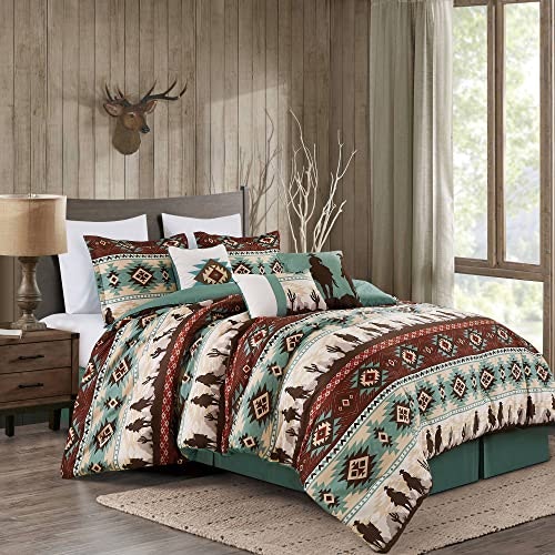Chezmoi Collection Dune 7-Piece Southwestern Comforter Set: $75