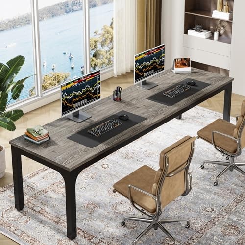 Tribesigns 78.7-Inch Two-Person Computer Desk: $189.98 Tribesigns 78.7-Inch Two-Person Computer Desk: $189.98