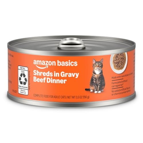 Amazon Basics Shreds in Gravy Beef Dinner Wet Cat Food 5.5oz 24-Pack: $13.54 Amazon Basics Shreds in Gravy Beef Dinner Wet Cat Food 5.5oz 24-Pack: $13.54