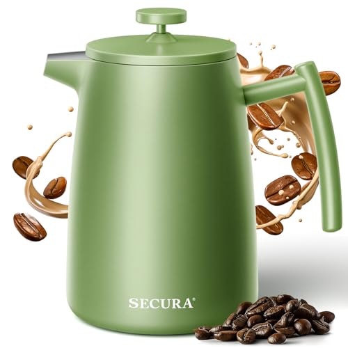 Secura 50-ounce Stainless Steel French Press Coffee Maker: $39.99