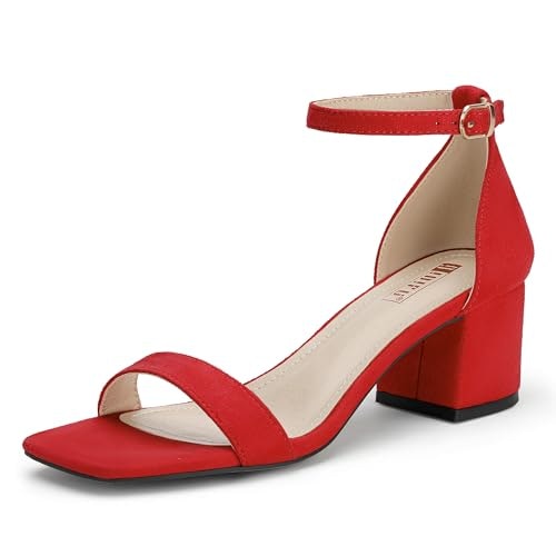 Idifu Women's Low Block Heel Sandals: $31.98