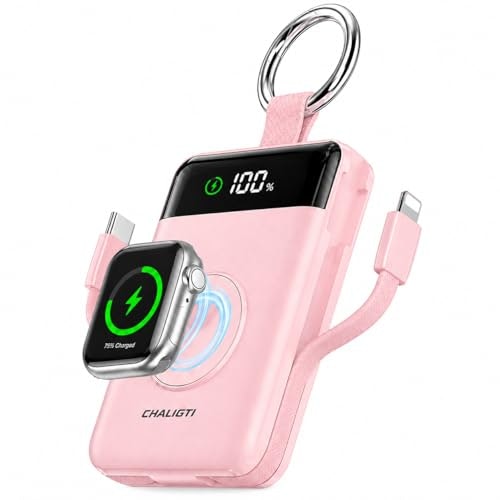 Chaligti 5,000mAh Portable Power Bank and iWatch Charger: $22.09