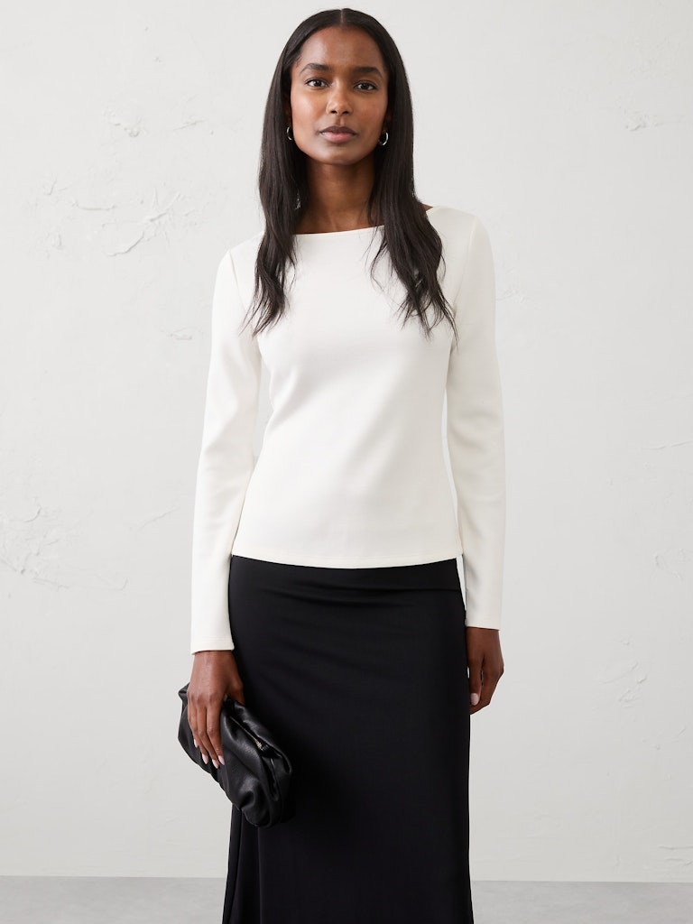 Soft Touch Boatneck Top: $30