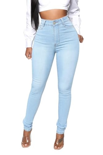 Kunmi Women's High Waisted Skinny Stretch Jeans: $28.85