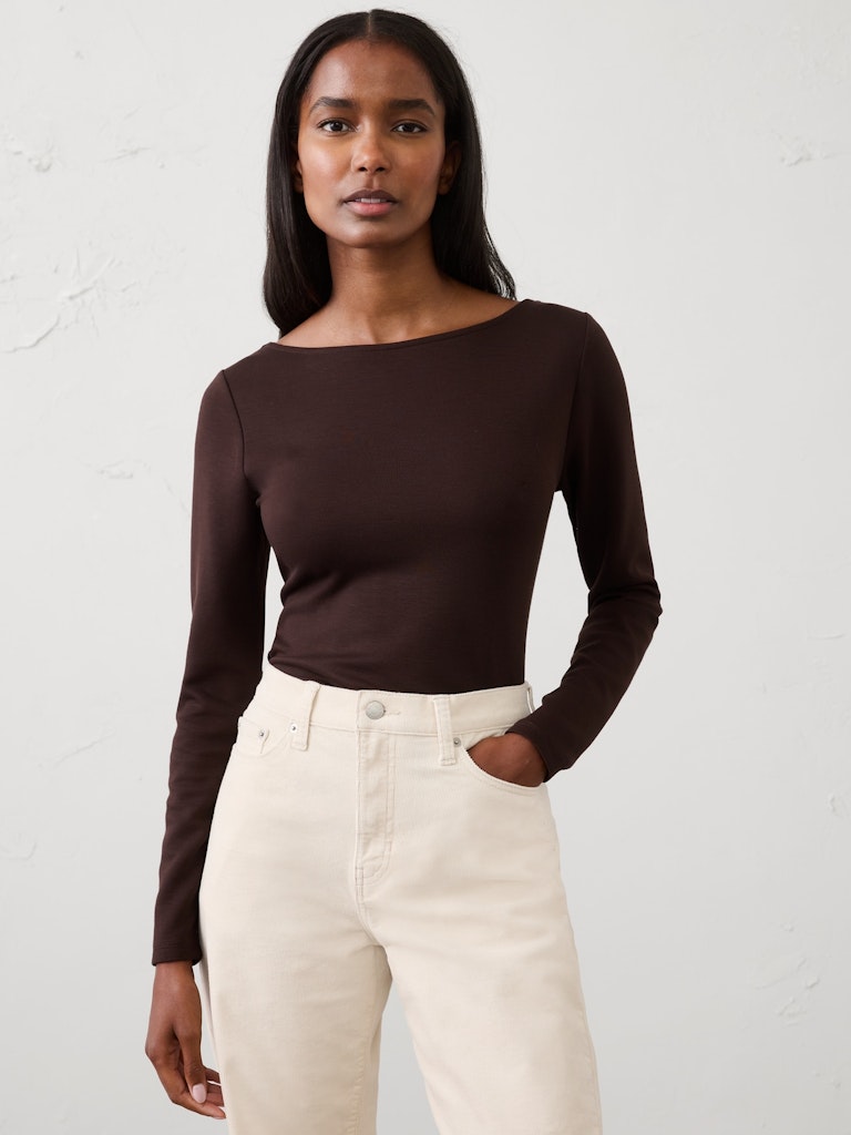 Soft Touch Boatneck Top: $30