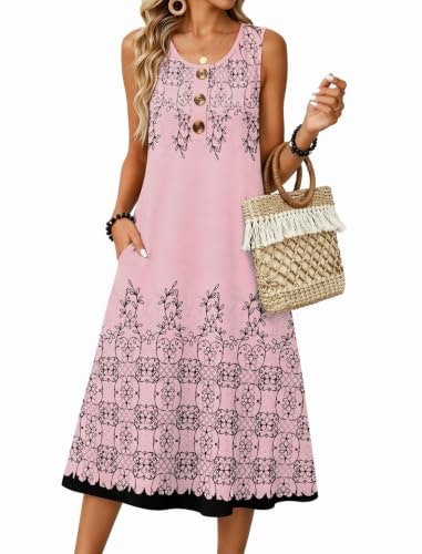Zeagoo Women's Floral Midi A-Line Dress: $9.98