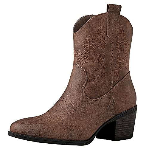 Globalwin Women's Cowgirl Ankle Boots: $28.99