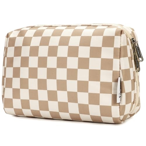 Narwey Large Checkered Makeup Bag: $9.98 Narwey Large Checkered Makeup Bag: $9.98