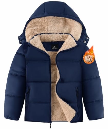 Zity Boys Hooded Sherpa Puffer Winter Jacket: $35.99