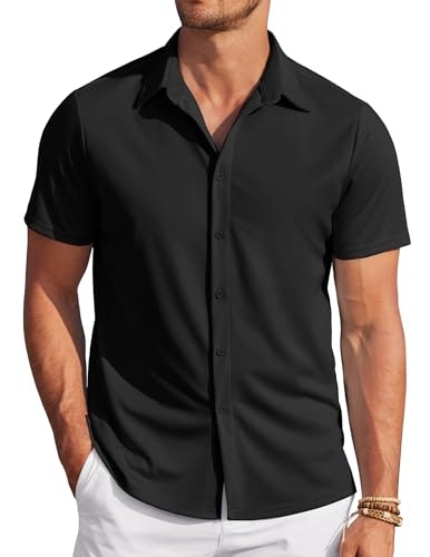 Coofandy Men's Short Sleeve Casual Button Down Shirt: $18.99
